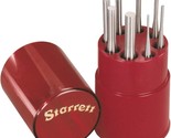Starrett Drive Pin Punch Set With Knurled Grip In Round Red Plastic, Set... - $104.98