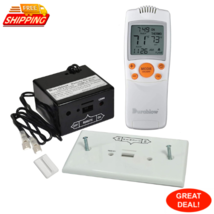 On/Off Gas Fire Fireplace Remote Control Kit + Thermostat + Timer with L... - $71.44