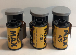 New Kodak Film Lot of 3 Max 400 GC Max 800 GT 24 Exposure 35 MM Film EXP - $18.61
