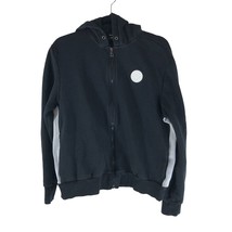 Michael Kors Mens Hoodie Full Zip Logo Side Stripe Black L - £11.76 GBP