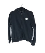 Michael Kors Mens Hoodie Full Zip Logo Side Stripe Black L - £11.39 GBP