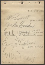 1940&#39;S SIGNED ALBUM PAGE X6 JOCKO CONLAN EDDIE MILLER WALKER COOPER BOST... - €29,35 EUR