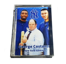 Acrylic George Costanza Seinfeld Derek Jeter Bernie Williams Card Paperweight - £13.58 GBP