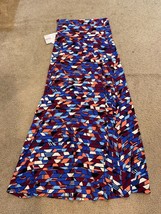 Lularoe NWT Full Length Multicolor Aztec Print Blue Coral Maxi Skirt - Size S - £18.47 GBP