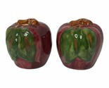 Franciscan Apple Salt and Pepper Shakers Vintage Dinnerware USA Farm Hou... - $21.51