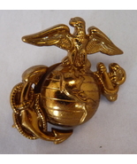 Vintage USMC US Marine brass pin uniform millitary eagl;e globe anchor  - $16.00
