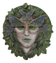 Celtic Greenwoman Tree Lady Gaia Ent Earth Goddess Butterfly Mask Wall D... - €22,47 EUR