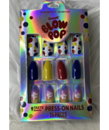 BLOW POP  PRESS ON NAILS 24 PCS  NEW IN SEALED BOX - £6.04 GBP