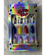 BLOW POP  PRESS ON NAILS 24 PCS  NEW IN SEALED BOX - £5.78 GBP