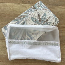 Crate &amp; Barrel LINDSEY Blue Paisley King Bed Skirt 100% Cotton NEW in Pa... - €67,54 EUR
