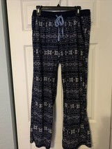 Nautica Blue Snowflake Print Pajama Pants Lounge Women&#39;s Sz Large - £10.24 GBP