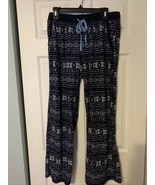 Nautica Blue Snowflake Print Pajama Pants Lounge Women&#39;s Sz Large - $243.28 MXN