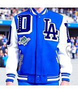 Men&#39;s Los Angeles Dodgers LA Mash Up Varsity Wool/Leather Jacket Gently ... - €214,94 EUR