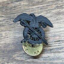 Vintage WWII US Army Quartermaster Pin Eagle Sword Key Eagle Black Metal... - $7.91