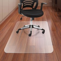 Office Chair Mat For Hardwood Floor, 36&#39;&#39; X 48&#39;&#39; Rectangle Transparent Desk Thic - £47.71 GBP