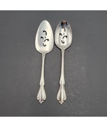 Set Of 2 Oneida Oneidacraft CHATEAU Stainless Pierced Serving Spoon - £19.91 GBP