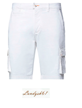 SSEINSE Men&#39;s Bermuda Cargo White Cotton Modern Fit Shorts Size US 40 EU... - £54.66 GBP