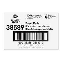Business Source BSN38589 Easel Pad- 27in.x34in.- 50 Sheets- 1in. Quad- 4... - $117.74