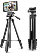64&quot;Camera Tripod Lightweight Aluminum Under 3 Lbs With Phone Holder - £11.86 GBP