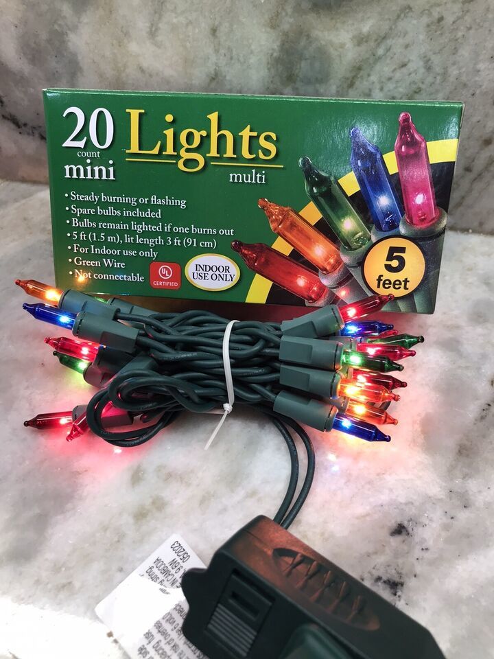 20-Lights Multi Mini Indoor Christmas Lights 5 Ft. - $7.80