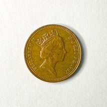 UK One Penny 1987 Great Britain QE2 Portcullis Reverse - £1.54 GBP