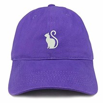 Trendy Apparel Shop Cat Image Embroidered Unstructured Cotton Dad Hat - ... - £14.95 GBP