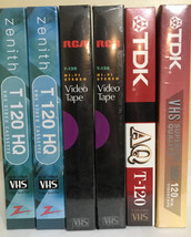 New Lot Of 6 Zenith Hq Rca Tdk Superior Quality Aq 6 Hr Vhs Tapes - £11.15 GBP