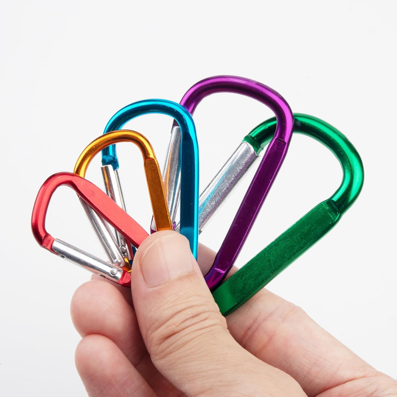 SWATOM Aluminum D-Shape Carabiner Clip 1.6/1.8/2.2/2.6/3 Inches Spring Snap Hook Item image 3