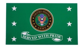 U.S. Army Served With Pride Green Decal Bumper Sticker - £3.94 GBP