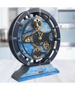 CANADA LINE DESK CLOCK ROUND (HYBRID WALL) 10 INCH OCEAN BLUE - $63.99