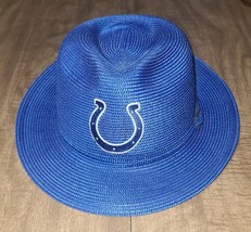 Indianapolis Colts Blue Trilby Straw Hat SR5 with Buckle Ribbon Large Sharp! - £20.35 GBP