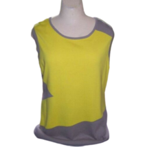 Yellow Gray Sleeveless Tunic Long Sleeveless Sweater Vest Pullover Jr Pl... - £3.10 GBP