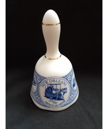 New Orleans Souvenir Bell - White and Blue - Ceramic - $5.00