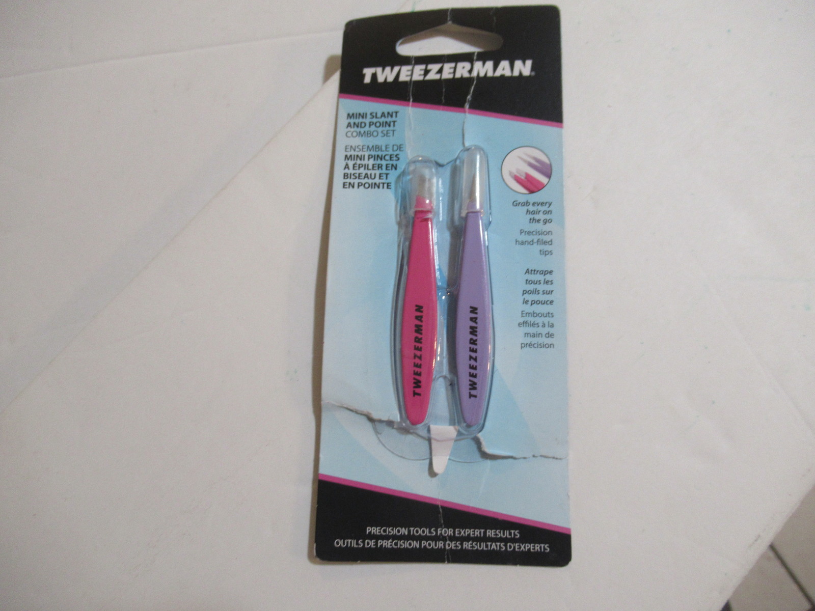 Tweezerman Combo Set Mini Slant and Point Tweezers New in Package  - $15.99