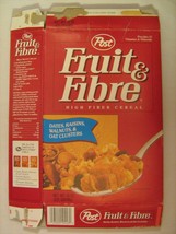 POST Cereal Box 1992 FRUIT &amp; FIBRE Dates Raisins Walnuts Oat Clusters [G... - £6.89 GBP