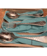 Vintage Tiffany &amp; Co Silver Large Serving Spoons With Vines And Fork - $349.86 CAD