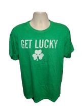 Irish Shamrock Get Lucky Adult Large Green TShirt - $14.85