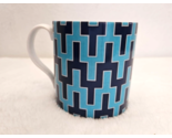 Jonathan Adler Coffee Mug Blue Geometric Retro Style - £23.47 GBP