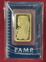 Gold Bar PAMP Suisse 1 Ounce Fine Gold 999.9 In Sealed Assay - £1,640.22 GBP