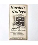 Burdett Business College 1897 Advertisement Victorian Boston School ADBN1A9 - $19.99