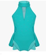 Used 1 time IEFIEL girl&#39;s Dance Leotard sz 10-11y rhythmic gymnastics aq... - $349.76 MXN