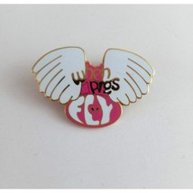 Vintage When Pigs Fly Pig With Wings Funny Novelty Lapel Hat Pin - £7.40 GBP