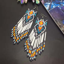 Southwestern Beaded Dangle Earrings - $40.00