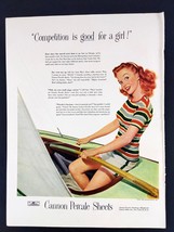 1948 Cannon Percale Sheets Vintage Magazine Print Ad - $6.93