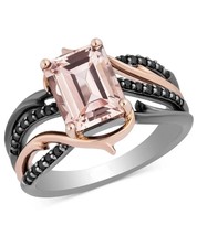Enchanted Disney Villains Morganite Engagement Ring in Two-Tone, Wedding Ring - £79.12 GBP