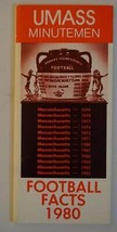 Vintage Fútbol Media Pulsar Guía Universidad De Massachusetts 1980 - £34.38 GBP