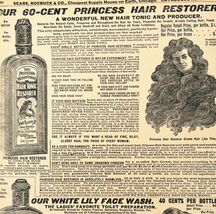 1969 Princess Hair Tonic Restorer 1901 Repro Advertisement Sears DWU16F - €17,30 EUR