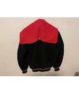 Vintage  varsity Womens letterman jacket Delong, Sz small usa made black... - $88.11