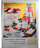 OLD CROW Kentucky Straight Bourbon Whiskey - 1961 Vintage Print Ad - $17.34 CAD