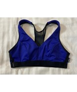 Sports Bra Purple Black  Sz 34B Meshed Keyhole Back Unpadded Shock Absorber - $391.65 MXN